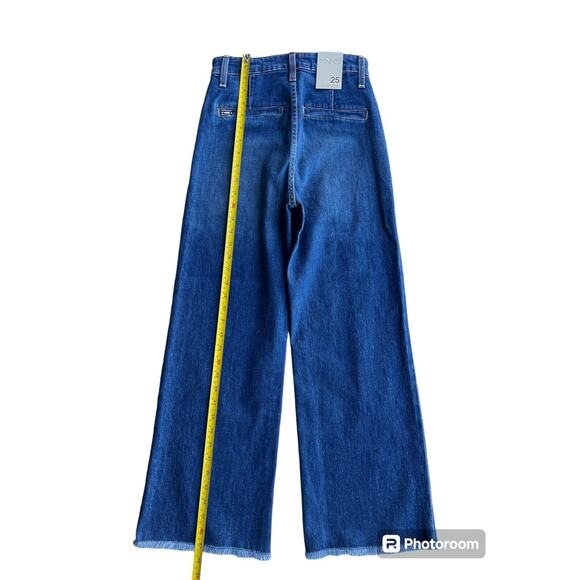 NWT Alice + Olivia Jeans Women`s H Rise Wide Leg Crop Pants Sz. 25 MSRP $275 - Picture 4 of 9